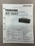 Toshiba RT-7037 Original Service Manual Free Shipping. Fixed Price $14.00.