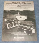 1976 Panasonic Portable 8-TRACK Player Vintage Ad "once Upon Time...". Fixed Price $12.99.