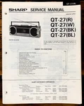 Sharp QT-27 Radio Service Manual *original*. Fixed Price $14.97.