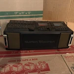 Lloyd's V433 Super Woofer Boom Box Portable Radio Twin Cassette Stereo System. Fixed Price $49.99.
