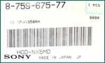 Pcs New And Genuine Sony 8-759-675-77 Ic UDA1350AH UDA-1350AH MXD-D4 Minidisk. Fixed Price $15.00.