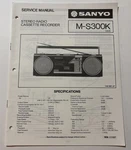 Sanyo.november 83/ M- 300K Stereo Radio Cassette Recorder Service Manual. Fixed Price $20.00.