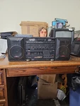 Sharp WF-CD77 Portable Stereo System Player Cassette Boombox For Parts.. Fixed Price $79.95.