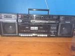 Panasonic RX-CW43 Am/fm Dual Cassette Boombox Auto Reverse Eq Line-in Black. Fixed Price $69.99.