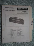 Sanyo M-W550 MW550 Service Manual Original Repair Book Stereo Boombox Radio. Fixed Price $25.00.
