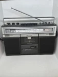 Vintage 1980S Realistic Boombox Radio Stereo Cassette Model 14-805 Tested Works. Fixed Price $88.88.