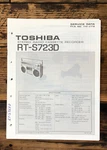 Toshiba RT-S723D Stereo Service Manual *original*. Fixed Price $19.97.