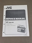 Jvc Cassette Recorder RC-204 Jw Service Manual D-3345. Fixed Price $54.95.