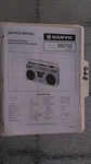 Sanyo M9705 Service Manual Original Repair Book Stereo Tape Player Radio Boombox. Fixed Price $19.98.