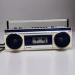 Vtg Blue & Beige Sharp Stereo Radio Cassette Recorder Boom Box QT12 Parts. Fixed Price $59.04.
