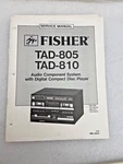 Vintage Original Fisher TAD-805 810 Audio Component System Service Manual Repair. Fixed Price $16.99.