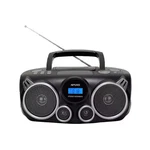 Stereo Boombox Plus Wireless Audio Streaming, MP3/CD, Usb/sd - Black. Fixed Price $87.20.