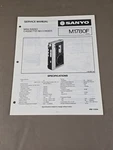 Sanyo Mini Radio Cassette Recorder M1780F Service Manual D-6124. Fixed Price $54.95.