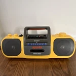 Sony CFS-914 Mega Bass Am/fm Radio Cassette Tape Yellow Boombox. Fixed Price $27.47.