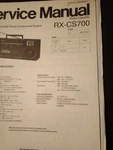Panasonic RX-CS700 Service Manual Portable Stereo System Radio Cassette Original. Fixed Price $29.99.