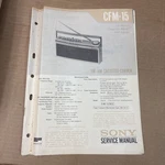 Sony CFM-15 Radio Cassette Original Service Manual. Fixed Price $12.71.