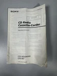 Sony CFD-565 CFD-567, CFD-DW565 CFD565 CFD567 Operating Instructions Original. Fixed Price $7.49.