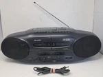 Sharp Boombox WQ-CD220 Synchronous Recording Dual Cassette Am/fm Radio. Fixed Price $52.00.