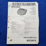 Sony D-E700 D-E705 D-E800 D-E805 Service Manual Original Paper Oem Repair Guide. Fixed Price $43.44.