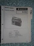 Sanyo M-Z50 Service Manual Original Repair Book Stereo Boombox Radio Tape Deck. Fixed Price $20.00.