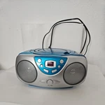 Sylvania SRCD243 Portable Player With Am/fm Radio, Boombox (silver/blue). Fixed Price $25.00.