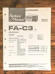 Pioneer FA-C3 Stereo Service Manual *original*. Fixed Price $14.97.