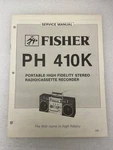 Vtg Original Fisher Ph 410K Portable Hi Radio/cass Recorder Service Manual. Fixed Price $14.99.