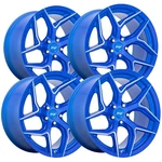(set Of 4) Niche M268 Torsion 20X9 5X120 +35MM Blue/milled Wheels Rims 20" Inch. Fixed Price $957.96.