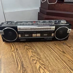 Vintage Sanyo M-W15K Boombox Stereo System Radio Cassette Player Recorder (read). Fixed Price $99.99.