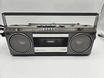Vntg Sears Roebuck & Co SR-3000 Series Silver Mini Stereo Boombox Tested Working. Fixed Price $59.99.