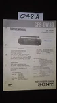 Sony CFS-DW30 Stereo Boombox Ghettoblaster Service Manual Original Repair Book. Fixed Price $35.00.