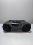Vintage Used Philco Portable Am/fm Stereo & Cassette Player- Model 123K. Fixed Price $22.50.
