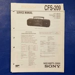 Sony CFS-209 Service Manual Original Paper Oem Repair Guide Usa. Fixed Price $21.57.