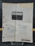 Original Sony Service Manual 1978 Am/fm Radio Cassette Player CF-530 Fast Ship. Fixed Price $11.00.