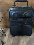 Gpx C1030 Black Dual Cassette Karaoke Boombox Am/fm Handle Built-in Speaker. Fixed Price $50.00.
