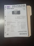 Sony CFD-Z125/135 Service Manual Original Repair Book Cd Cassette Corder. Fixed Price $49.99.