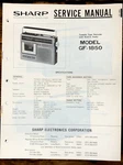 Sharp GF-1850 Radio / Boombox Service Manual *original*. Fixed Price $14.97.