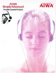 Aiwa - Portable Cassette Brochure Catalog 1986 English. Fixed Price $13.99.