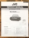 Jvc RC-X520 Portable Radio Service Manual *original*. Fixed Price $19.97.