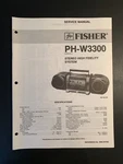 Fisher PH-W3300 Boombox Original Service Manual 1991. Fixed Price $9.99.
