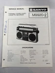 Vintage Sanyo Service Manual Model Number 9920-2. Fixed Price $10.00.