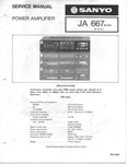 Service Manual Sanyo JA667 (JA-667) Power Amplifier 100. Fixed Price $19.95.