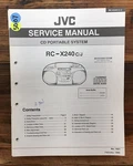 Jvc RC-X240 Stereo Service Manual *original*. Fixed Price $14.97.