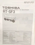 Toshiba RT-SF3 Stereo Radio Cassette Recorder Service Manual. Fixed Price $20.00.