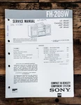 Sony FH-209W Stereo / Boombox Service Manual *original*. Fixed Price $24.97.