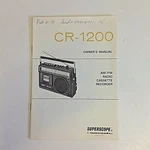 Vintage 1978 Marantz Superscope CR-1200 Am/fm Radio Cassette Owner's Manual. Fixed Price $8.99.