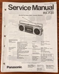 Panasonic RX-F20 Radio Cassette Service Manual *original*. Fixed Price $24.97.