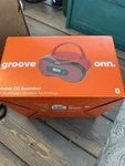 Onn Groove Red Portable Cd Boombox With Bluetooth. Fixed Price $28.00.