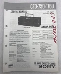 Oem Original Sony CFD-750/760 Service Manual Cd Radio Cassette Corder Boombox. Fixed Price $14.88.