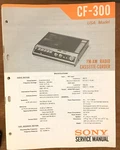 Sony CF-300 Radio Cassette Service Manual *original* #1. Fixed Price $13.97.